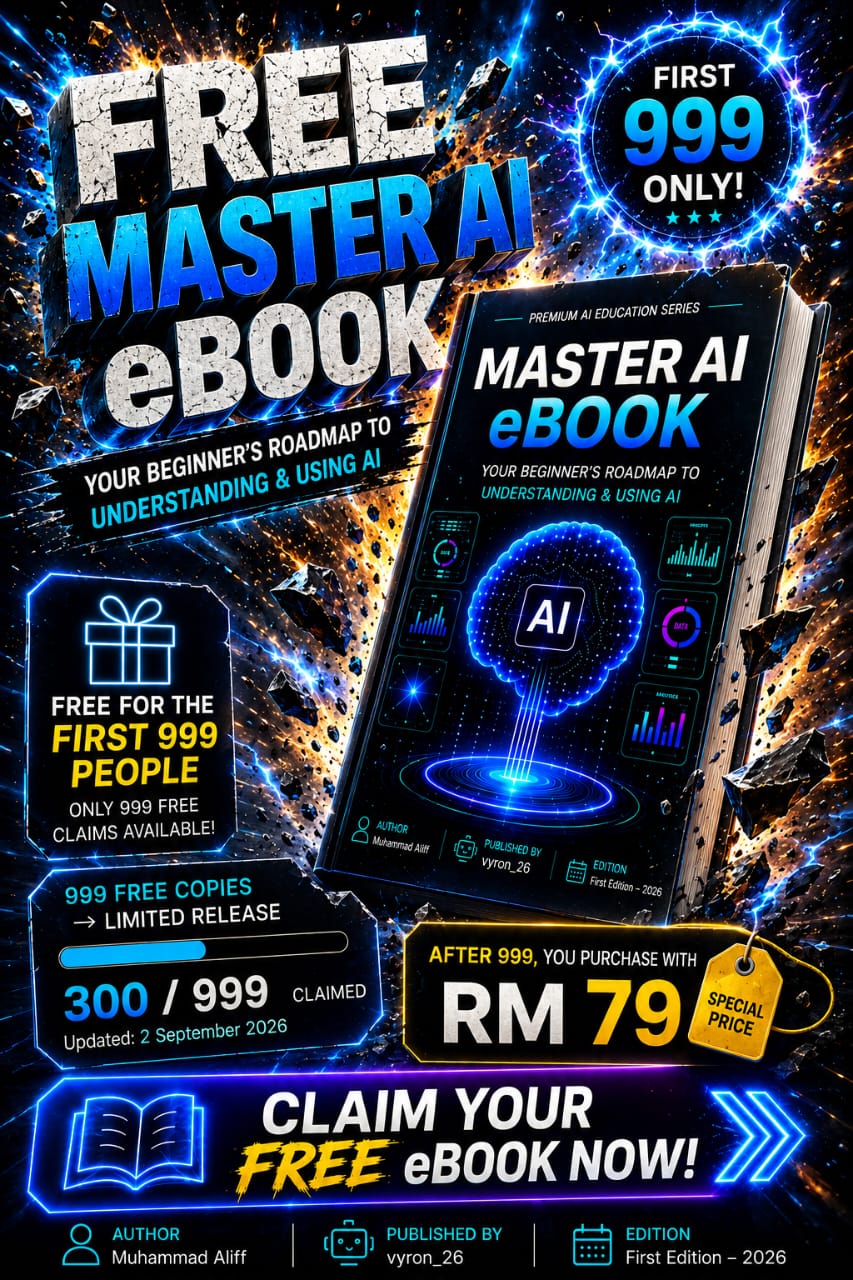 FREE Master AI eBook — beginner's roadmap to understanding and using AI, first 999 copies free