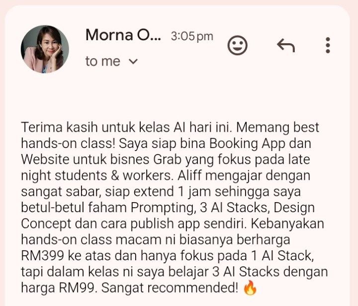 Testimonial from Morna Ong, AI Trainer at Copilot